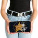 Hinged Wallet - Toy Story Woody SHERIFF STAR HERO Badge Denim Print Dark Grays Golds Hinged Wallets Disney