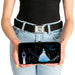 Hinged Wallet - Cinderella COUNTDOWN TO MIDNIGHT Pose + Pumpkin Coach Silhouette Black Blues White Hinged Wallets Disney