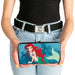 Hinged Wallet - Ariel Swimming + Resting Poses Coral Reef Blues Hinged Wallets Disney