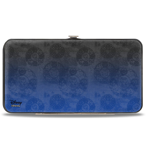 Hinged Wallet - KINGDOM HEARTS II Logo Hidden Mickey Symbol Symbols Scattered Blues Hinged Wallets Disney