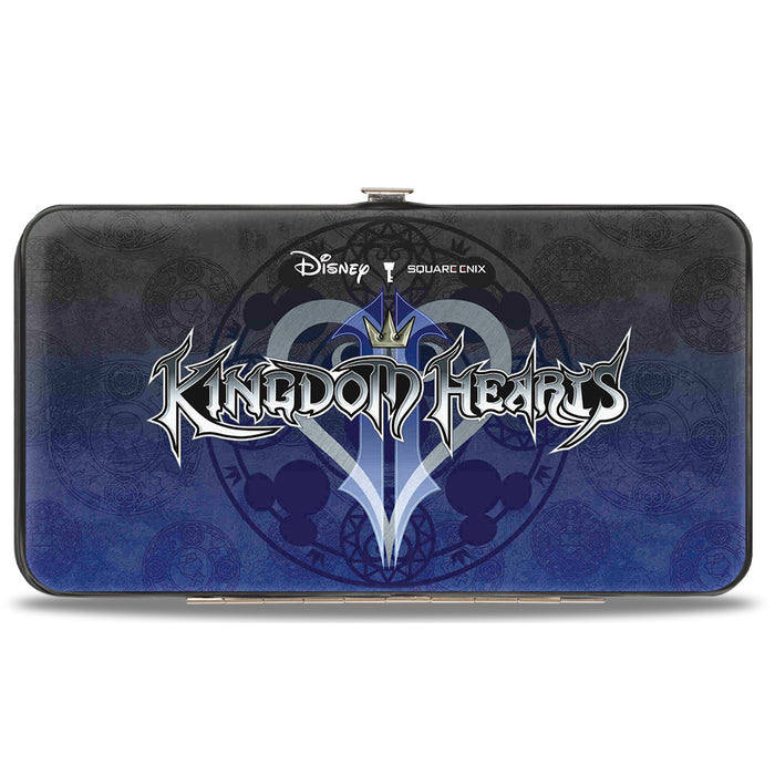 Hinged Wallet - KINGDOM HEARTS II Logo Hidden Mickey Symbol Symbols Scattered Blues Hinged Wallets Disney