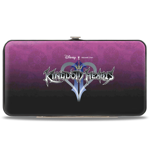 Hinged Wallet - Kingdom Hearts II Donald Sora Goofy Group Pose Symbols Scattered Pink-Fade Hinged Wallets Disney