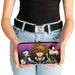 Hinged Wallet - Kingdom Hearts II Donald Sora Goofy Group Pose Symbols Scattered Pink-Fade Hinged Wallets Disney