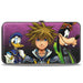 Hinged Wallet - Kingdom Hearts II Donald Sora Goofy Group Pose Symbols Scattered Pink-Fade Hinged Wallets Disney