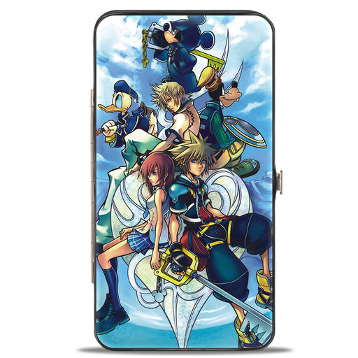 Hinged Wallet - KINGDOM HEARTS II 6-Character Group Pose Clouds Blues Hinged Wallets Disney