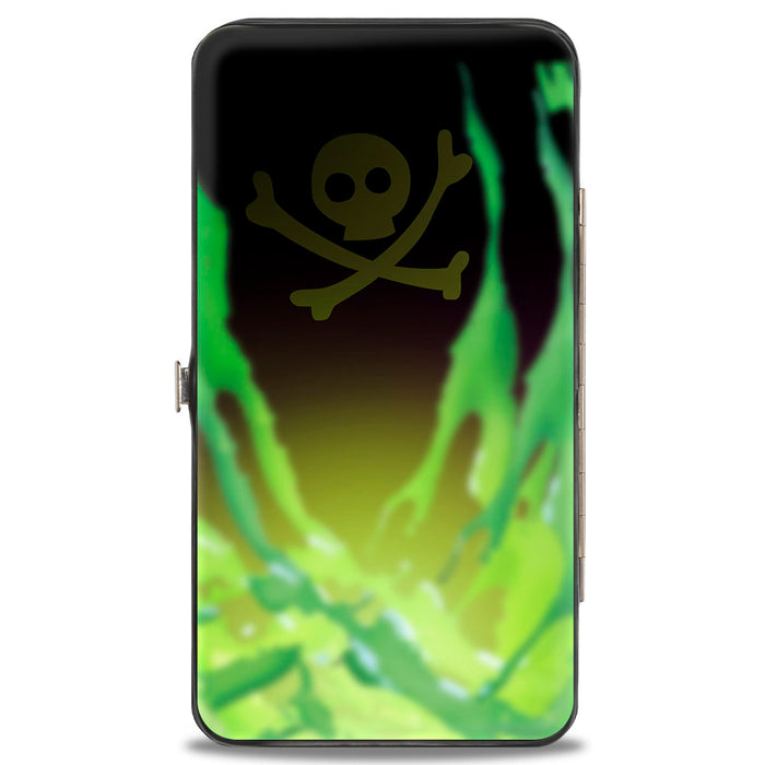 Hinged Wallet - Dr Facilier Spell Pose + Skull & Crossbones Black Greens Hinged Wallets Disney