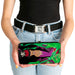 Hinged Wallet - Dr Facilier Spell Pose + Skull & Crossbones Black Greens Hinged Wallets Disney