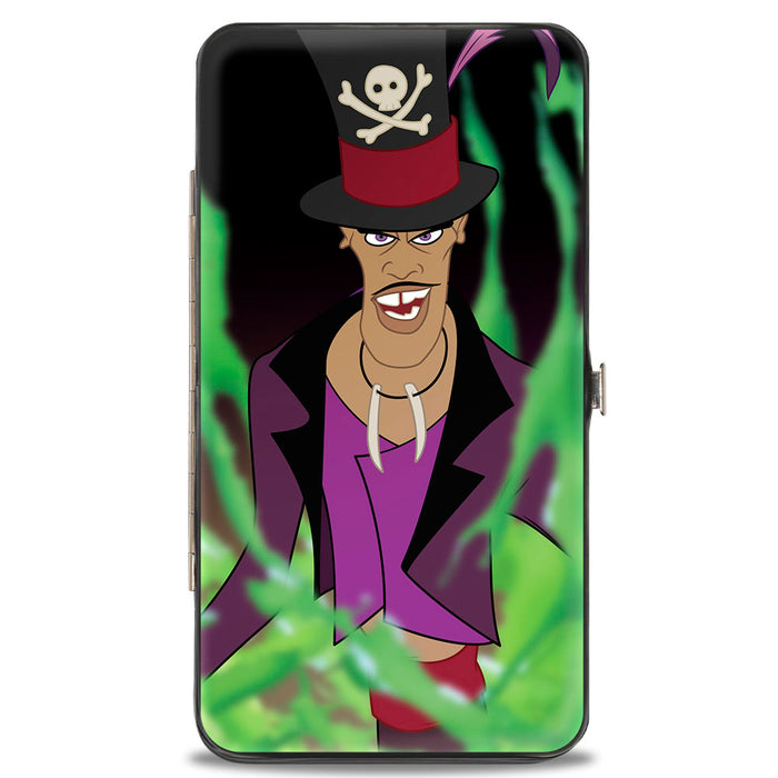 Hinged Wallet - Dr Facilier Spell Pose + Skull & Crossbones Black Greens Hinged Wallets Disney