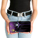 Hinged Wallet - Maleficent Raising Staff Pose Forest of Thorns Purples Black Hinged Wallets Disney