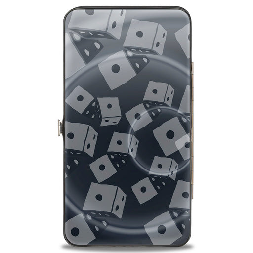 Hinged Wallet - Oogie Boogie Rolling Dice Pose + Scattered Dice Grays Hinged Wallets Disney