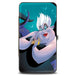 Hinged Wallet - Ursula Pose + Jetsam Face Bubbles Blues Hinged Wallets Disney