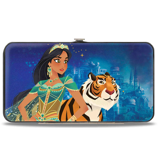 Hinged Wallet - Jasmine 2019 Standing Pose w Rajah + Palace Blues Hinged Wallets Disney