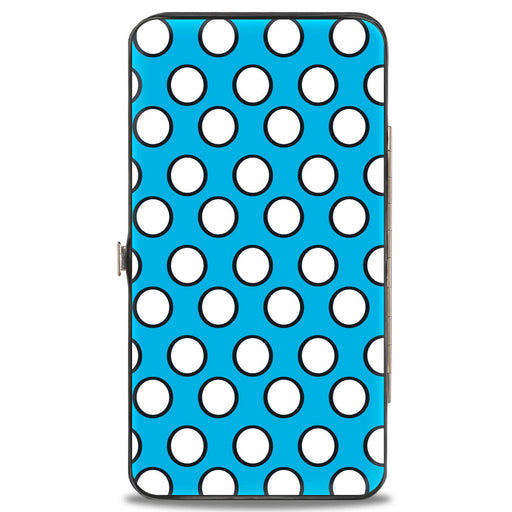 Hinged Wallet - Minnie Style Smiling Pose + Dots Blue/Black/White Hinged Wallets Disney