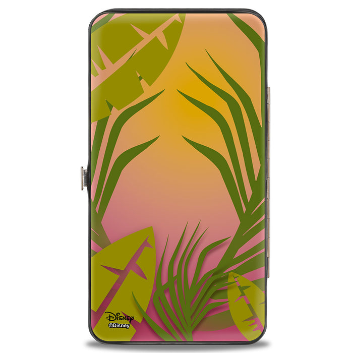 Hinged Wallet - TIMON Hula Dance Face Leaves Orange Pink-Fade Hinged Wallets Disney