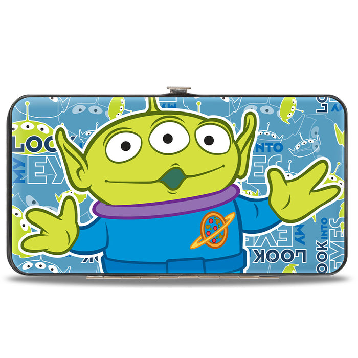 Hinged Wallet - Toy Story Alien Pose LOOK INTO MY EYES Icons Blues Greens Hinged Wallets Disney