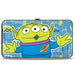 Hinged Wallet - Toy Story Alien Pose LOOK INTO MY EYES Icons Blues Greens Hinged Wallets Disney