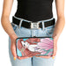 Hinged Wallet - The Little Mermaid Ariel Over Shoulder Sketch Pose + Tail Shells Kelp Blues Pinks Hinged Wallets Disney