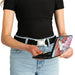 Hinged Wallet - The Little Mermaid Ariel Over Shoulder Sketch Pose + Tail Shells Kelp Blues Pinks Hinged Wallets Disney