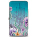 Hinged Wallet - The Little Mermaid Ariel Sketch3 Pose + King Triton's Castle Shells Kelp Blues Purples Hinged Wallets Disney