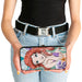 Hinged Wallet - The Little Mermaid Ariel Sketch3 Pose + King Triton's Castle Shells Kelp Blues Purples Hinged Wallets Disney