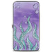 Hinged Wallet - The Little Mermaid Ursula Smiling Sketch Pose Kelp Purples Blues Hinged Wallets Disney