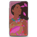 Hinged Wallet - Pocahontas Colors of the Wind Pose Leaves Pinks Hinged Wallets Disney