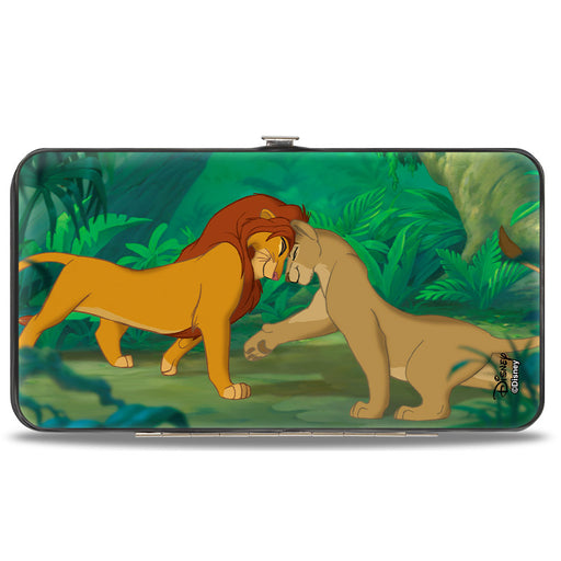 Hinged Wallet - The Lion King Young Simba & Nala + Grown Up Snuggle Pose Hinged Wallets Disney