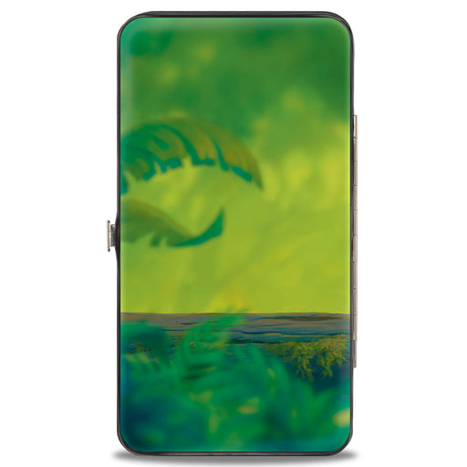 Hinged Wallet - Lion King TIMON Hula Dance Face Leaves Greens Hinged Wallets Disney