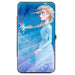 Hinged Wallet - Frozen II Elsa Pose Swirling Snowflakes Blues Hinged Wallets Disney