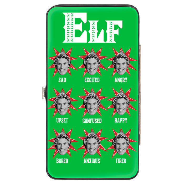 Hinged Wallet - Elf Buddy the Elf Mood Expressions Green/White/Red Hinged Wallets Warner Bros. Holiday Movies