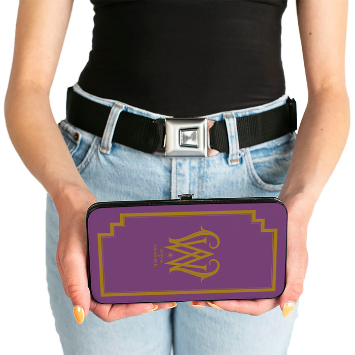 Hinged Wallet - Fantastic Beasts The Crimes of Grindelwald MINISTRY OF MAGIC Icon + VISITOR Pass Purple Gold Multi Color Hinged Wallets The Wizarding World of Harry Potter