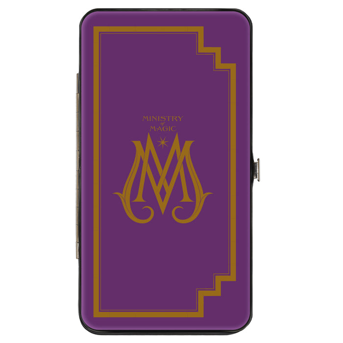 Hinged Wallet - Fantastic Beasts The Crimes of Grindelwald MINISTRY OF MAGIC Icon + VISITOR Pass Purple Gold Multi Color Hinged Wallets The Wizarding World of Harry Potter