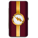 Hinged Wallet - The Flash Logo10 Stripe Burgundy Golds White Hinged Wallets DC Comics