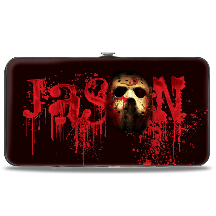 Hinged Wallet - Friday the 13th JASON Mask Splatter + Jason Walking Pose Black Reds Hinged Wallets Warner Bros. Horror Movies