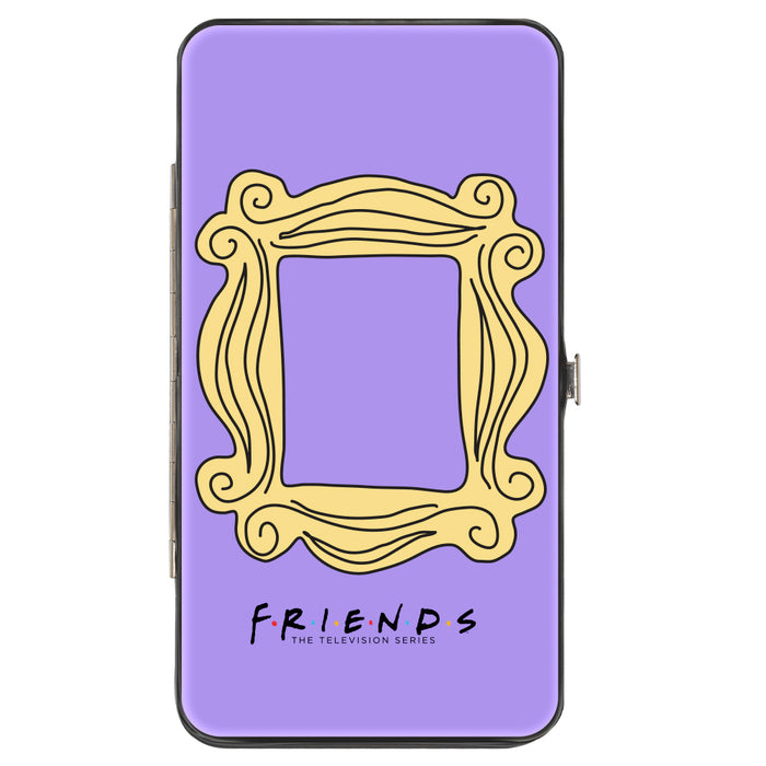 Hinged Wallet - FRIENDS Monica's Peephole Picture Frame Purple Yellow Hinged Wallets Friends