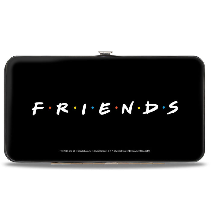 Hinged Wallet - FRIENDS Vivid 6-Character Milk Shake Pose + Logo Black White Multi Color