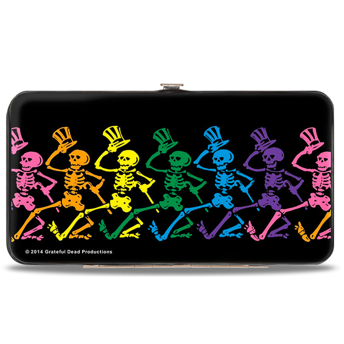 Hinged Wallet - Dancing Skeletons Black Multi Color Hinged Wallets Grateful Dead