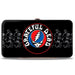 Hinged Wallet - GRATEFUL DEAD Steal Your Face Logo Dancing Skeletons Black Gray Red White Blue Hinged Wallets Grateful Dead