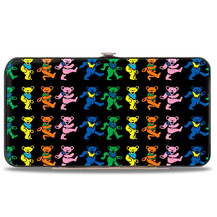 Hinged Wallet - Dancing Bears Black Multi Color Hinged Wallets Grateful Dead