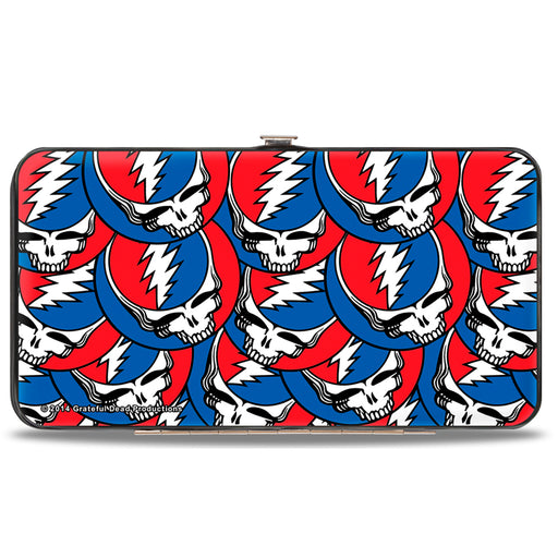 Hinged Wallet - Steal Your Face Stacked Red White Blue Hinged Wallets Grateful Dead