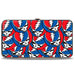 Hinged Wallet - Steal Your Face Stacked Red White Blue Hinged Wallets Grateful Dead