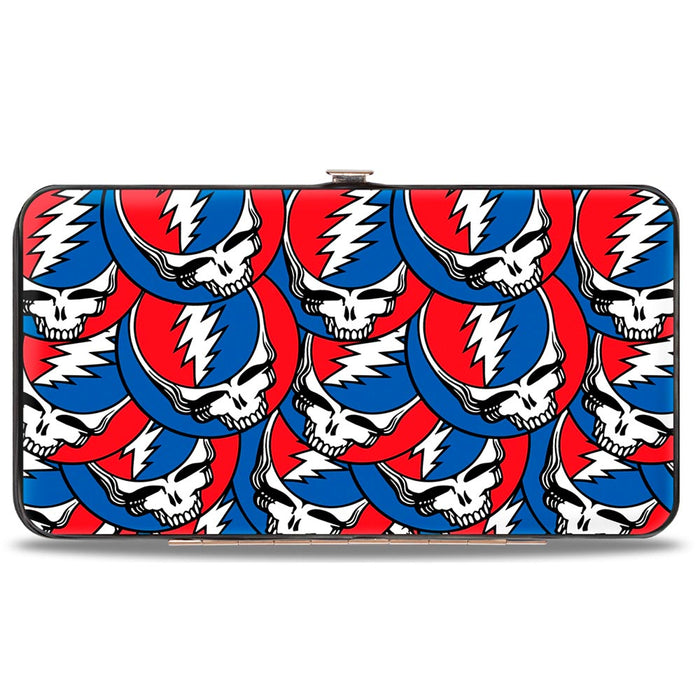 Hinged Wallet - Steal Your Face Stacked Red White Blue Hinged Wallets Grateful Dead