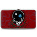 Hinged Wallet - Space Your Face Swirl Red Grays Hinged Wallets Grateful Dead