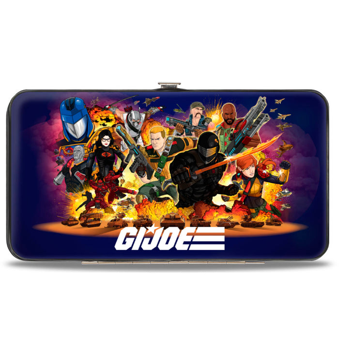 Hinged Wallet - GI Joe Universe Agents Explosion Group Pose and Logo Blue Hinged Wallets Hasbro