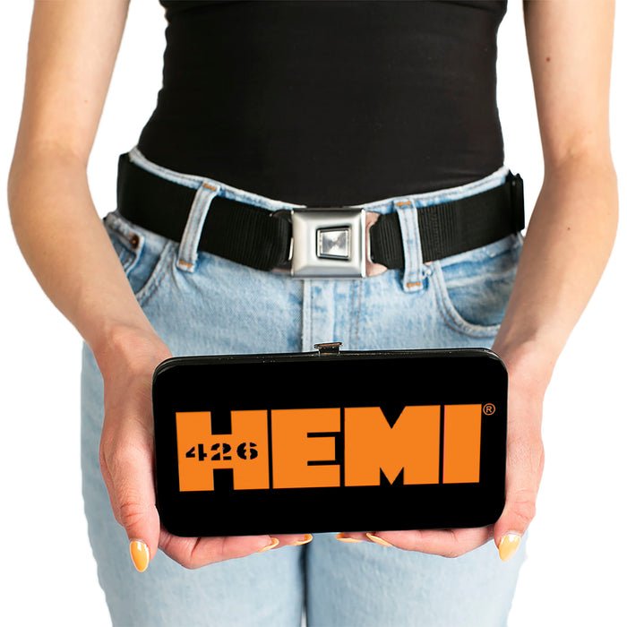 Cartera con bisagras - HEMI 426 Logo2 Negro Blanco Naranja