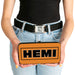 Hinged Wallet - HEMI Bold2 Orange Black White Black Hinged Wallets Hemi