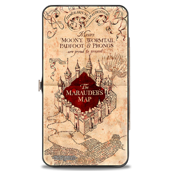 Hinged Wallet - Hogwarts School THE MARAUDER'S MAP Tan Reds Hinged Wallets The Wizarding World of Harry Potter