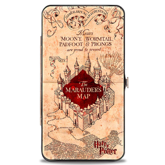 Hinged Wallet - Hogwarts School THE MARAUDER'S MAP Tan Reds Hinged Wallets The Wizarding World of Harry Potter