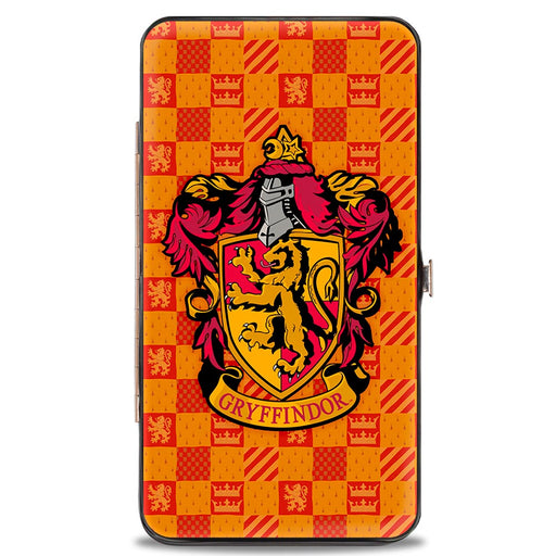 Hinged Wallet - Harry Potter GRYFFINDOR Crest Heraldry Checkers Golds Reds Hinged Wallets The Wizarding World of Harry Potter