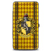 Hinged Wallet - HUFFLEPUFF Crest Stripes Diamonds Gold Browns Hinged Wallets The Wizarding World of Harry Potter